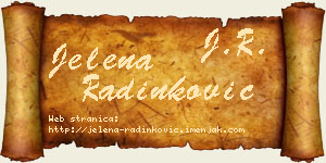 Jelena Radinković vizit kartica